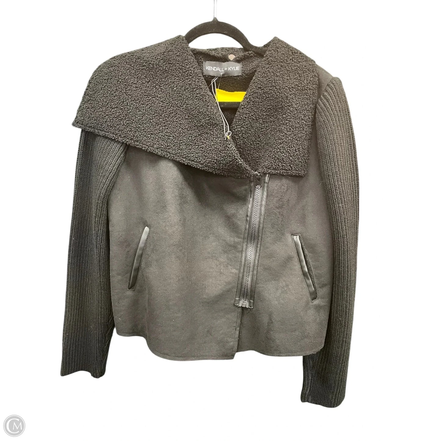 Jacket Faux Fur & Sherpa By Kendall + Kylie In Black, Size: L