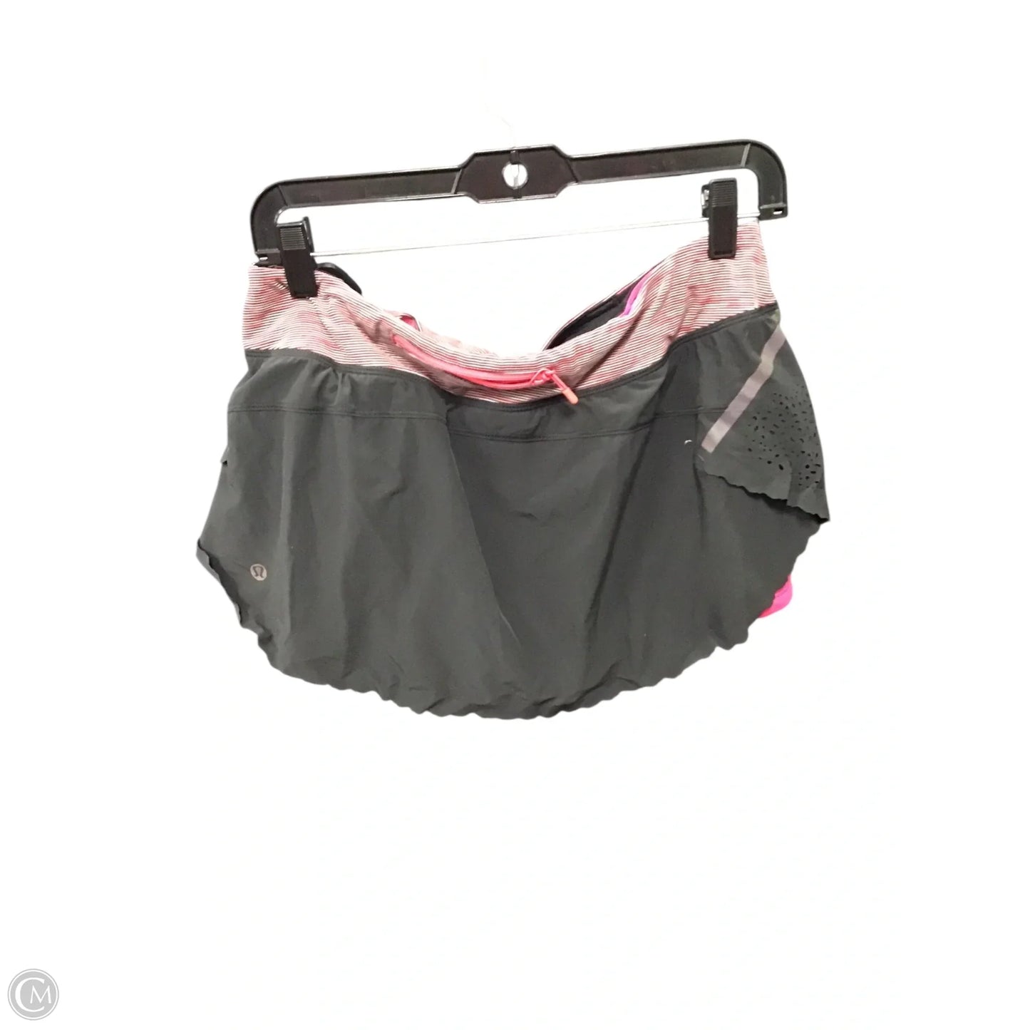 Athletic Skort By Lululemon In Black & Pink, Size: 8
