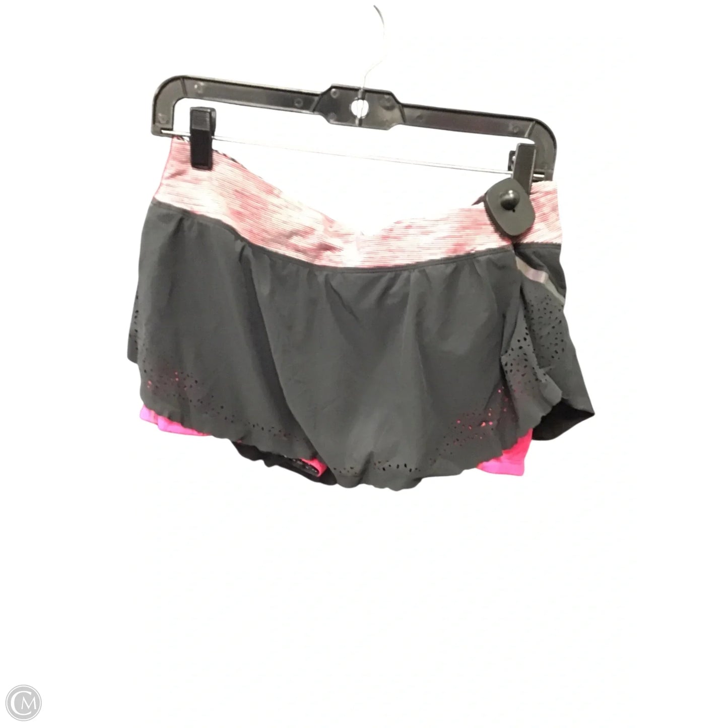 Athletic Skort By Lululemon In Black & Pink, Size: 8