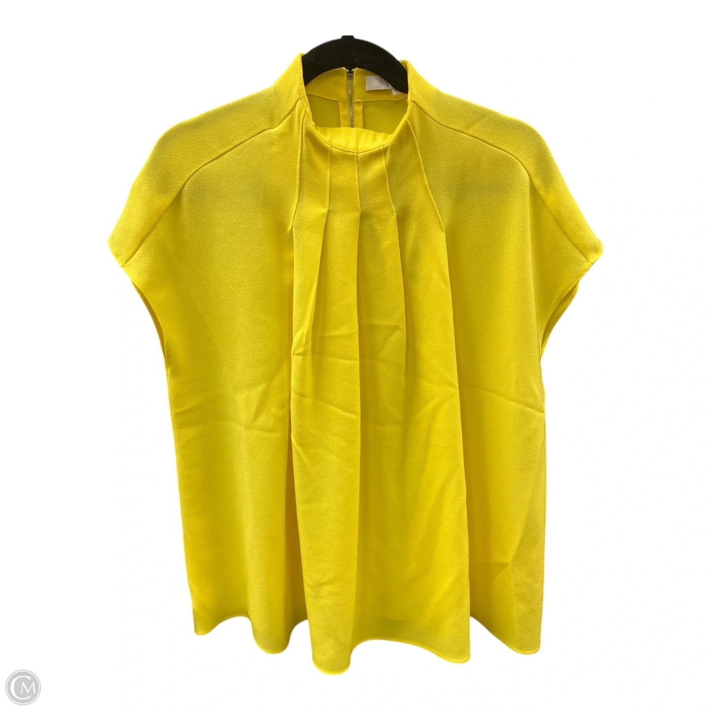 Blouse Short Sleeve By Tibi In Yellow, Size: M