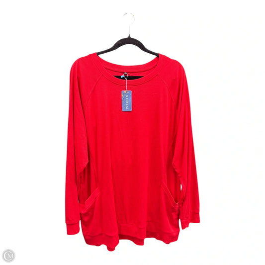 Sweatshirt Crewneck By Clothes Mentor In Red, Size: 3x