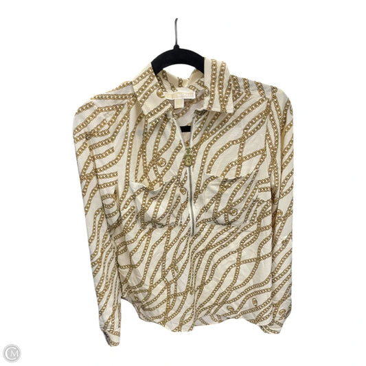 Top Long Sleeve By Michael By Michael Kors In Cream, Size: S