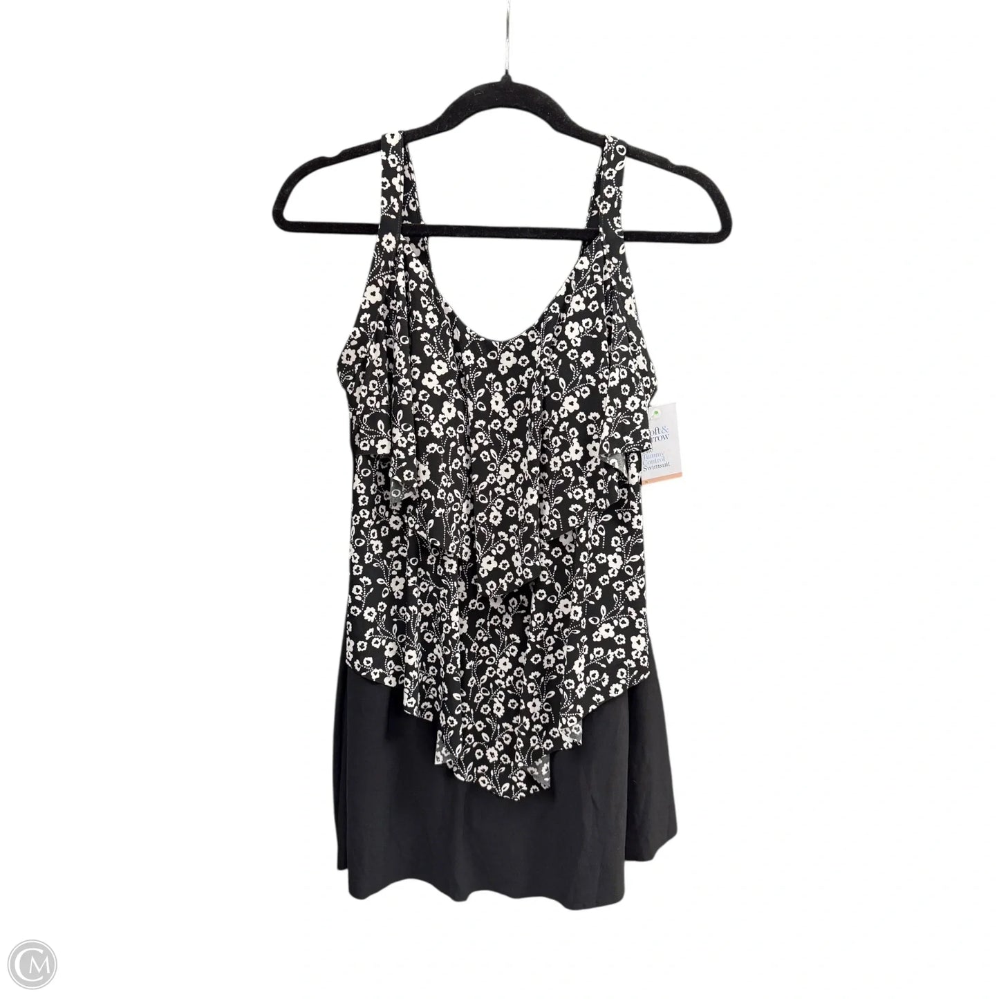 Swimsuit By Croft And Barrow In Black & White, Size: 12