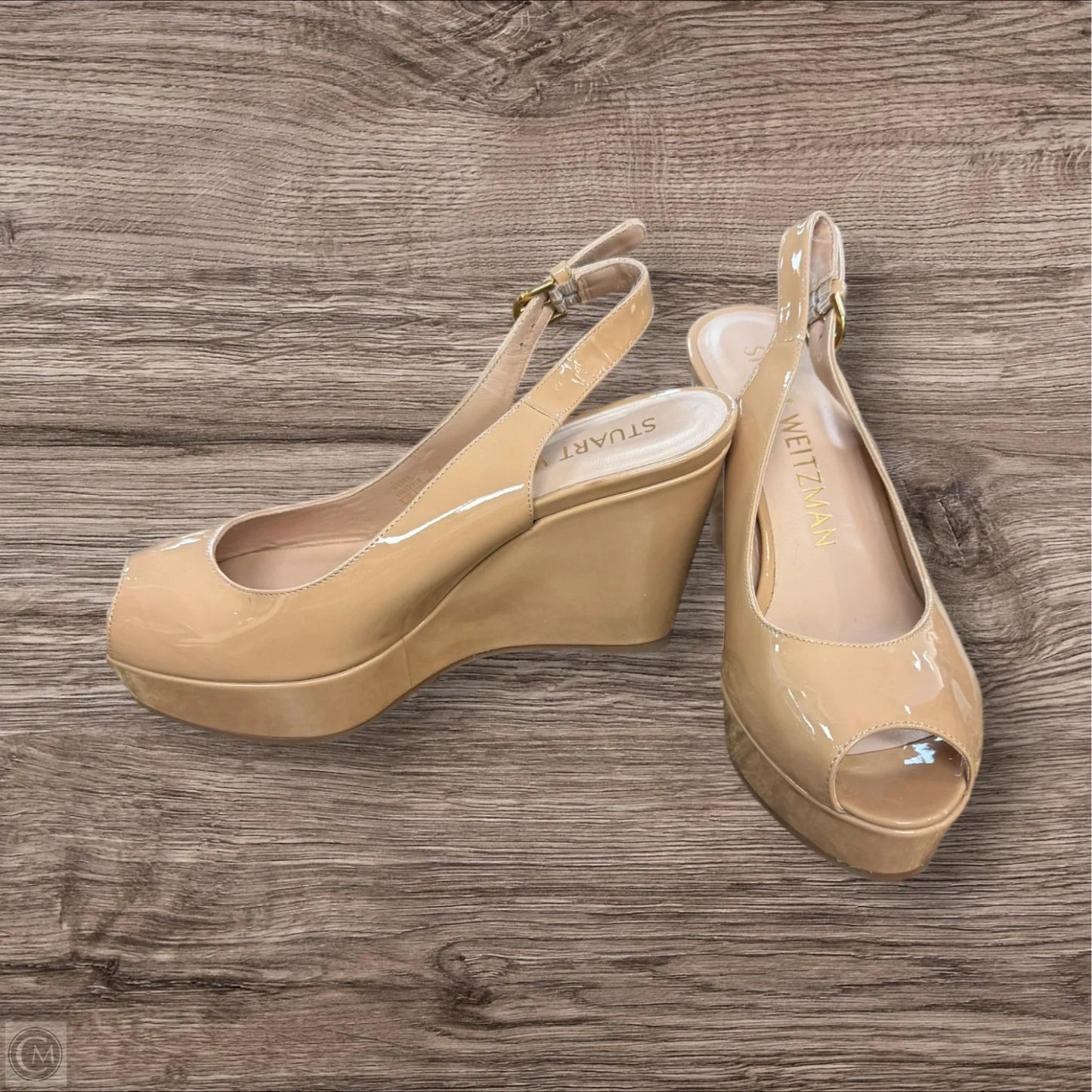 Shoes Designer By Stuart Weitzman In Beige, Size: 7.5