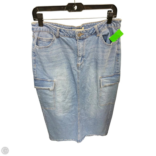 Skirt Maxi By Madden Girl In Blue Denim, Size: M