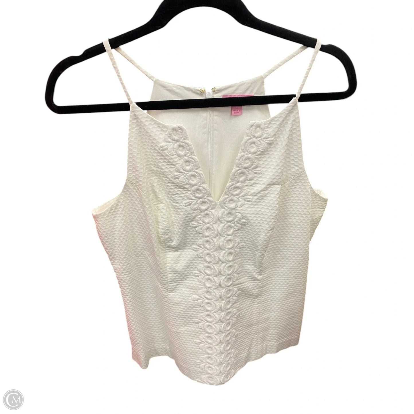 Top Sleeveless Designer By Lilly Pulitzer In White, Size: 10