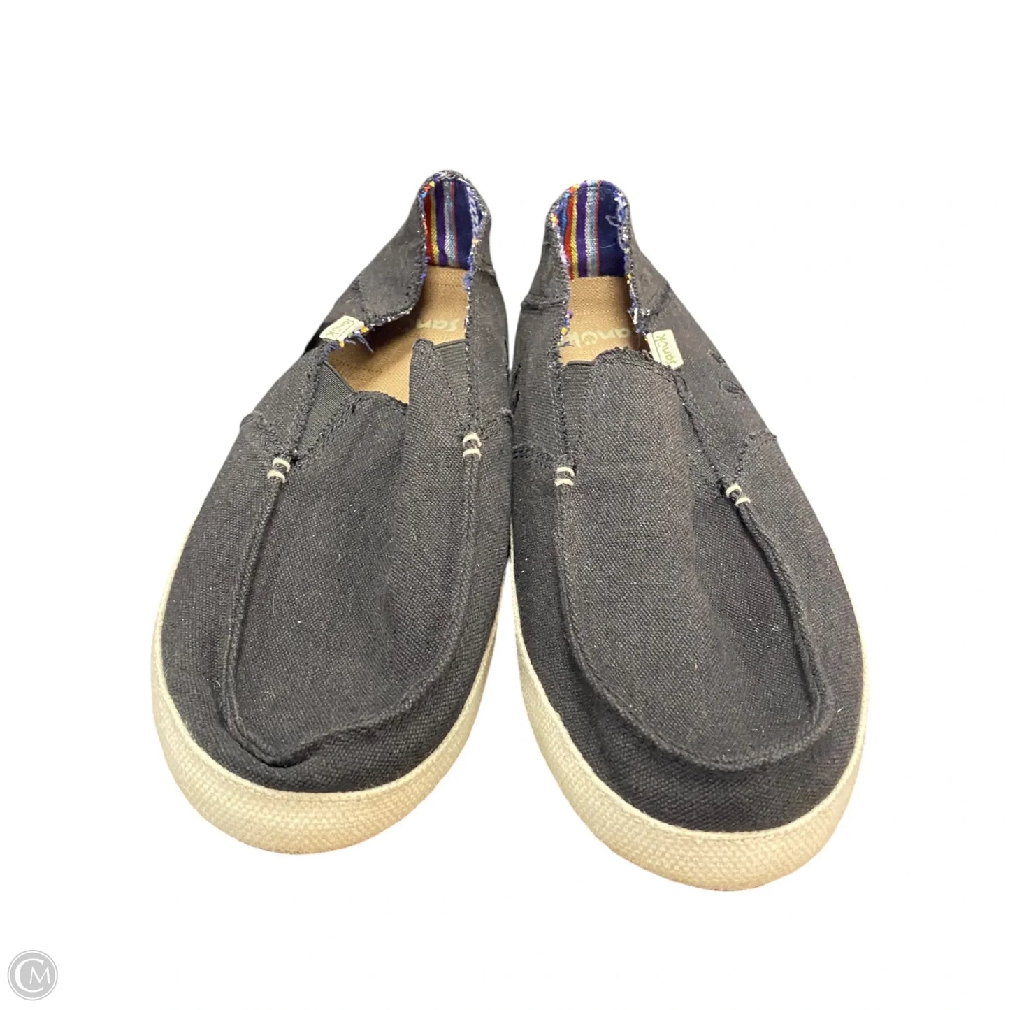 Shoes Flats By Sanuk In Black & Tan, Size: 9.5