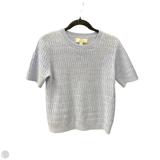 Sweater Short Sleeve By Magaschoni In Blue, Size: M