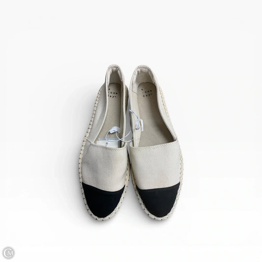 Shoes Flats By A New Day In Black & Cream, Size: 8