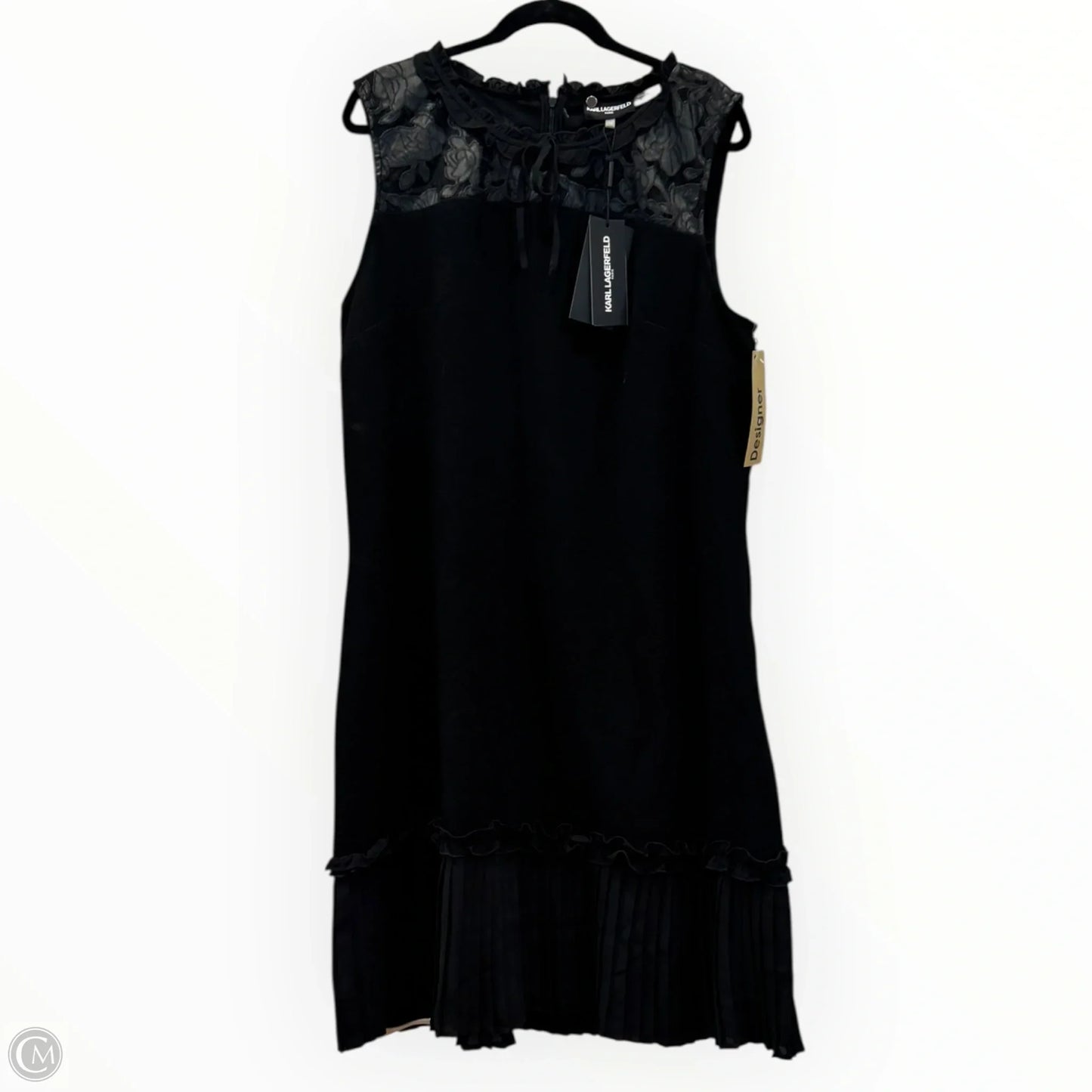 Dress Designer By Karl Lagerfeld In Black, Size: 16
