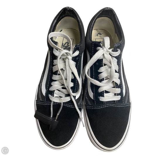 Shoes Sneakers By Vans In Black & White, Size: 9