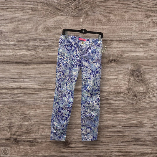 Pants Designer By Lilly Pulitzer In Blue & White, Size: 2