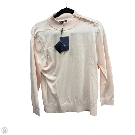 Sweater By Brooks Brothers In Peach, Size: L