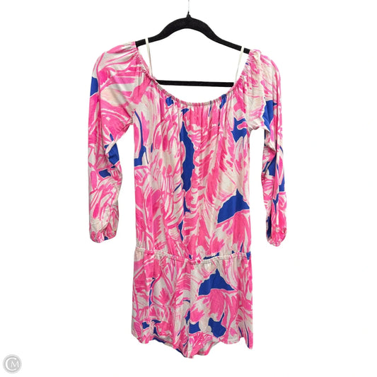 Romper Designer By Lilly Pulitzer In Blue & Pink, Size: Xs
