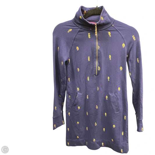 Dress Designer By Lilly Pulitzer In Blue & Gold, Size: Xxs