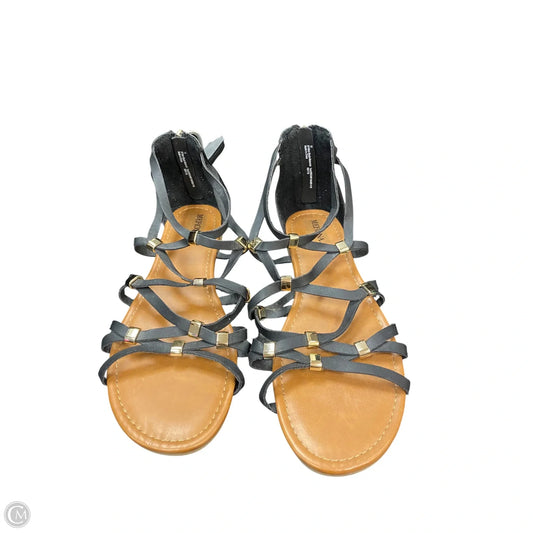 Sandals Flats By Merona In Black & Gold, Size: 10
