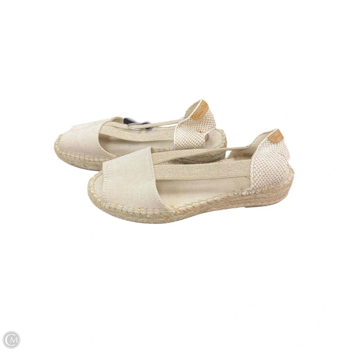 Sandals Heels Platform By Clothes Mentor In Tan, Size: 7.5