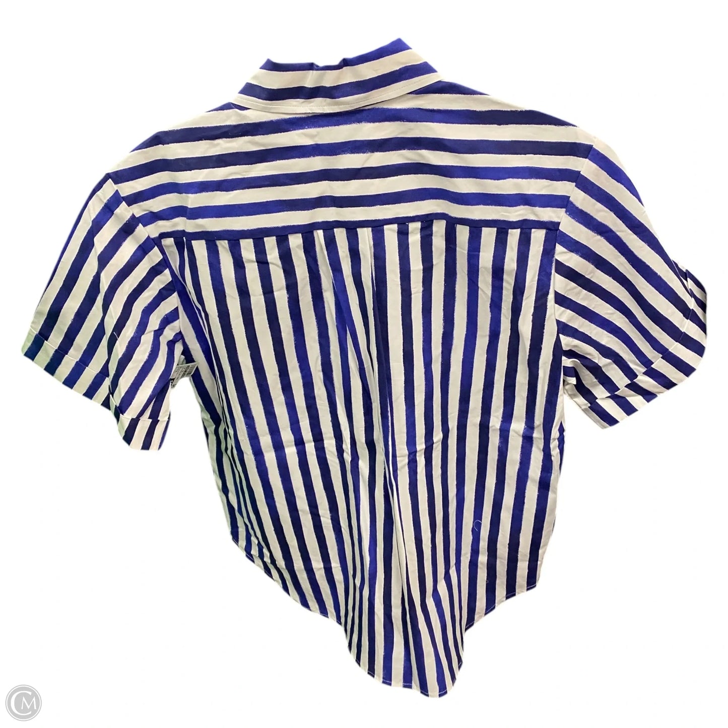 Top Short Sleeve By Free Assembly In Striped Pattern, Size: S