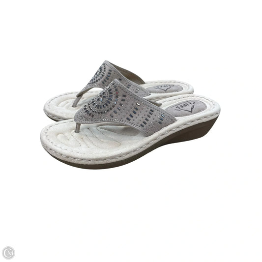 Sandals Heels Wedge By White Mountain In Tan, Size: 6.5