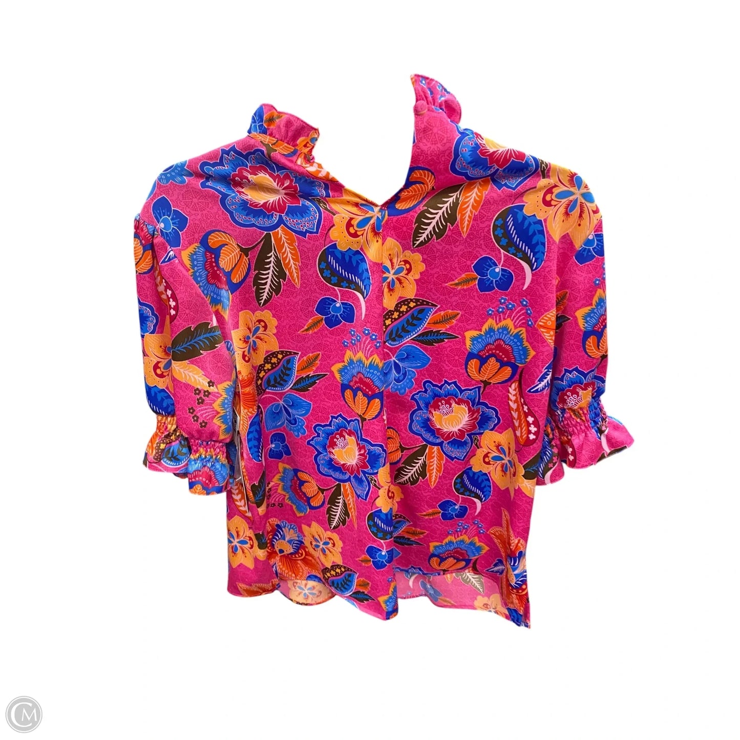 Blouse Short Sleeve By Ali Miles In Floral Print, Size: S