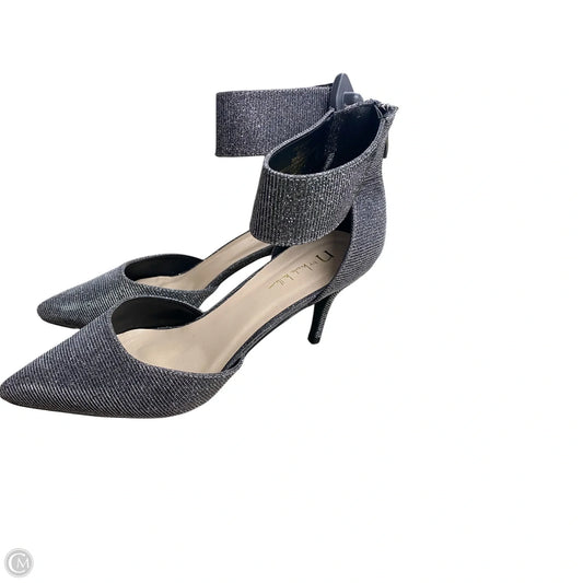 Shoes Heels Stiletto By Nicole Miller In Black & Silver, Size: 11