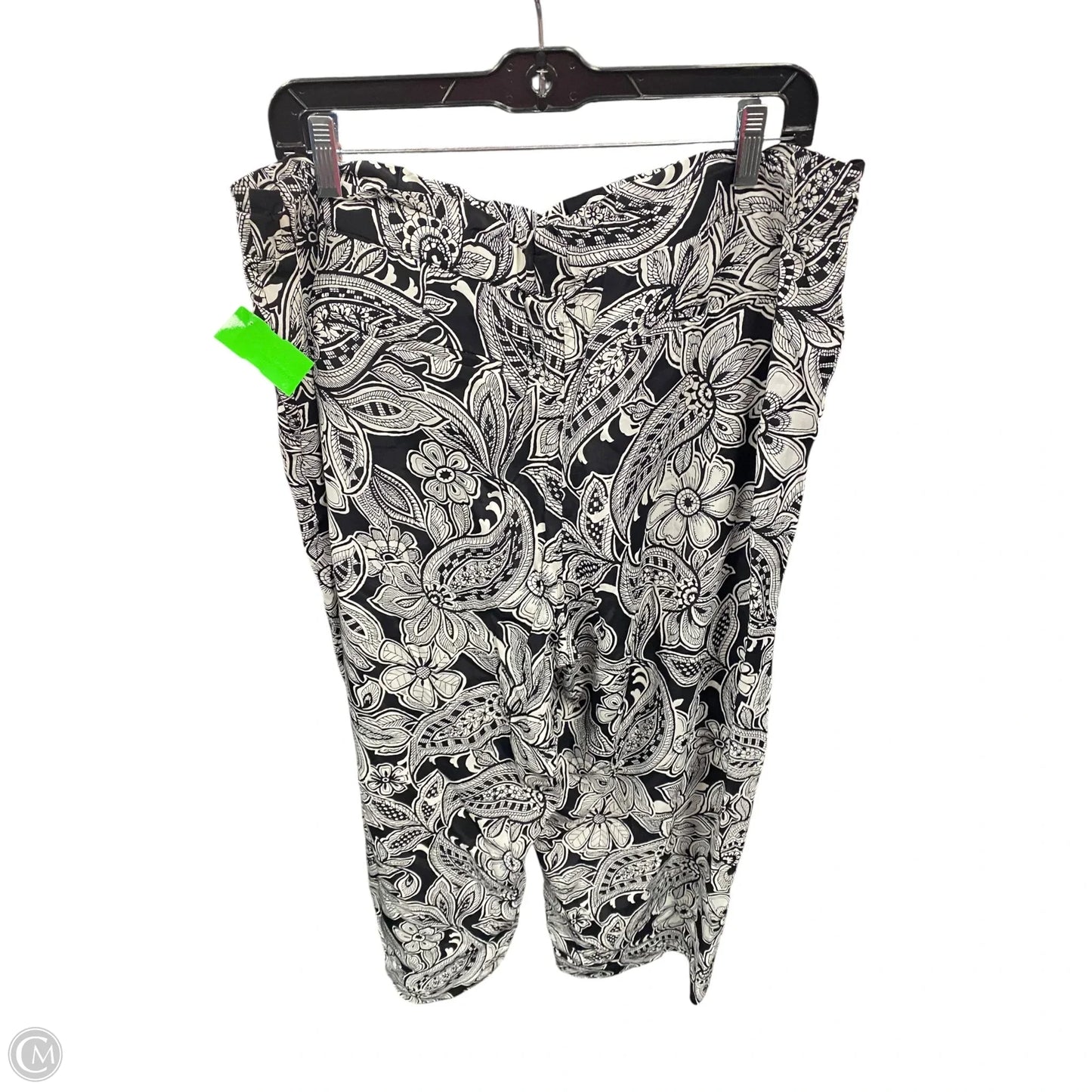 Pants Wide Leg By Talbots In Black & White, Size: Xl