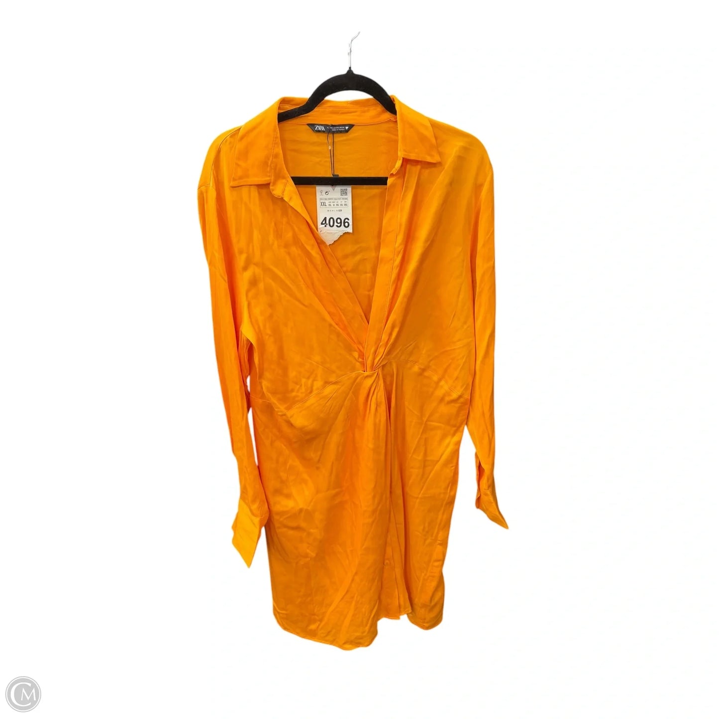 Dress Casual Short By Zara In Orange, Size: Xxl