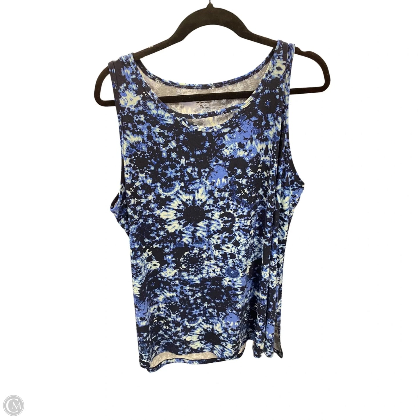 Top Sleeveless By Livi Active In Tie Dye Print, Size: 1x