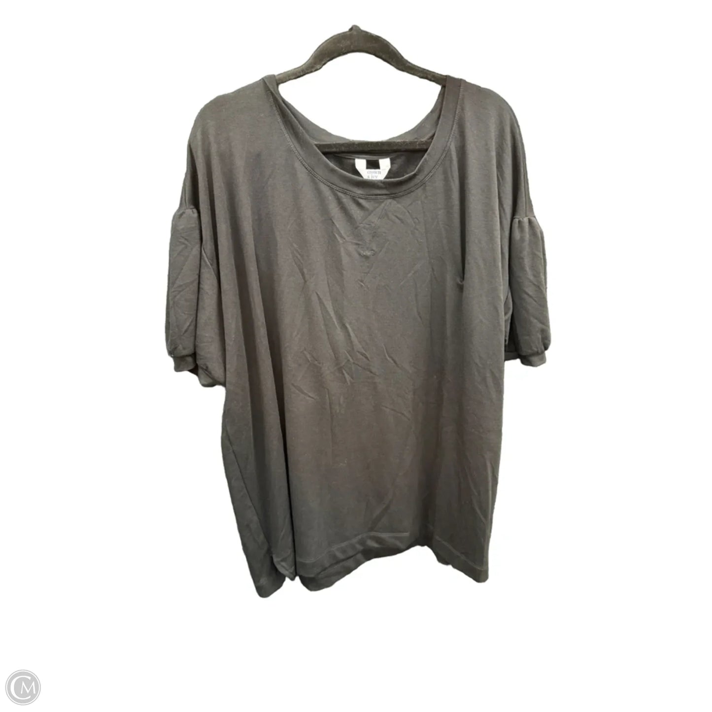 Top Short Sleeve By Crown And Ivy In Black, Size: 4x