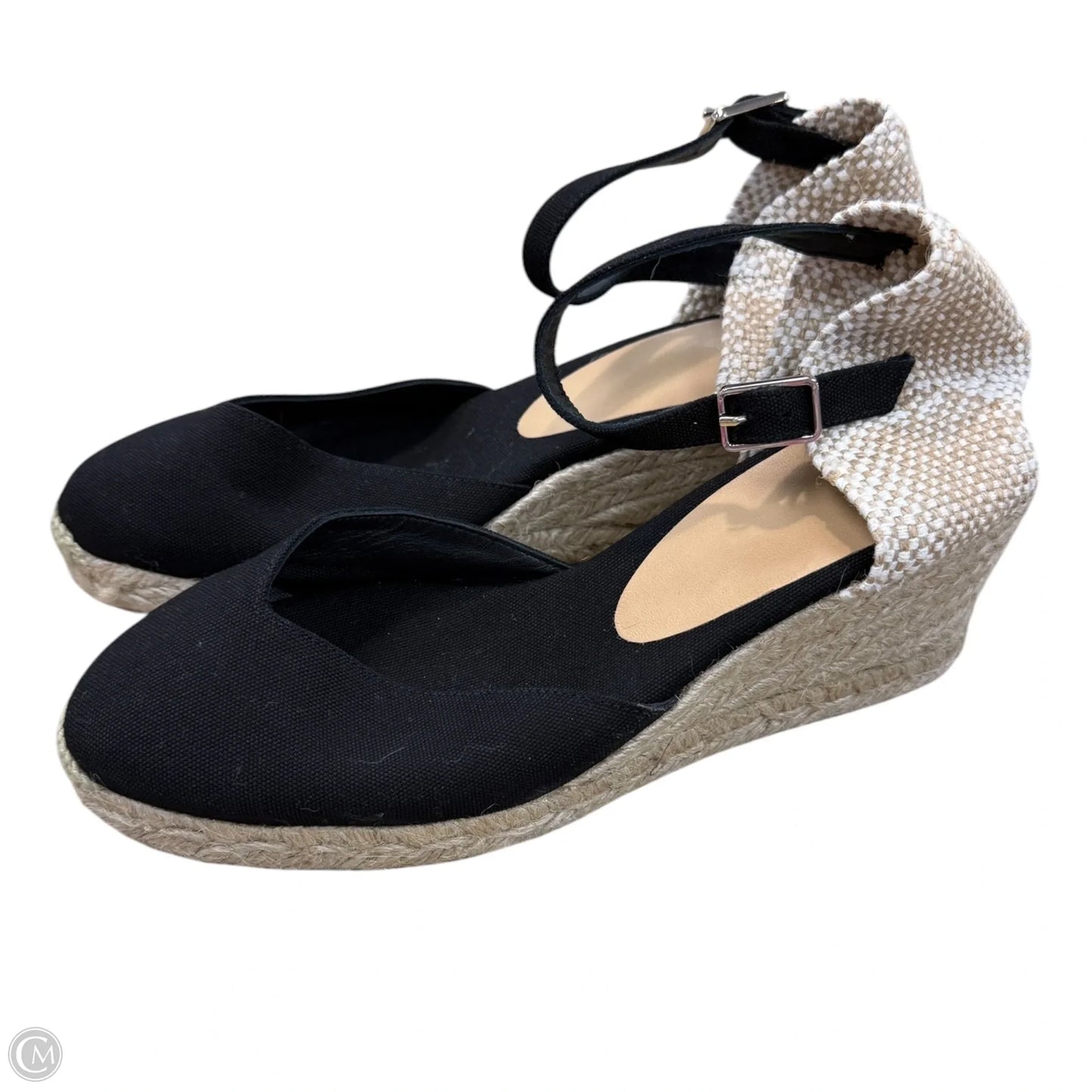 Shoes Heels Wedge By Clothes Mentor In Black, Size: 8.5