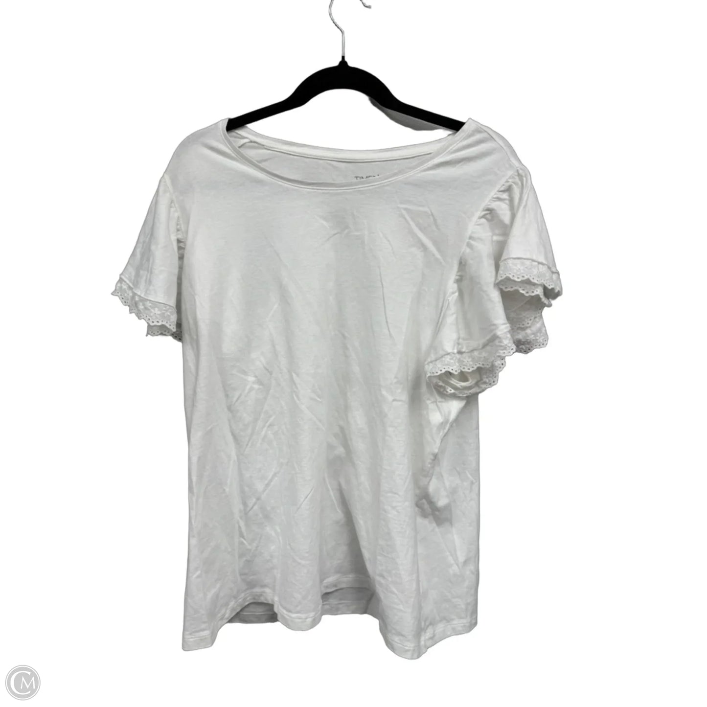 Top Short Sleeve By Time And Tru In White, Size: 2x