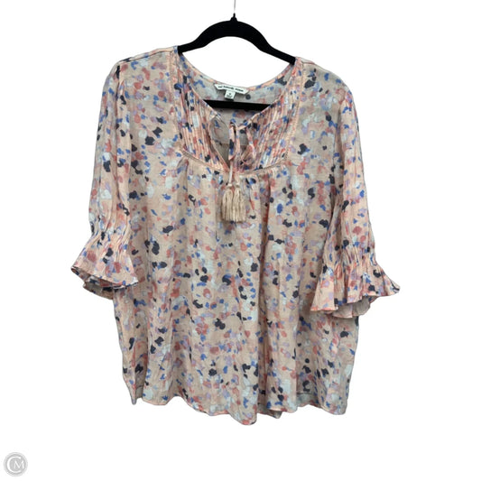 Top Short Sleeve By Zac And Rachel In Multi-colored, Size: 1x