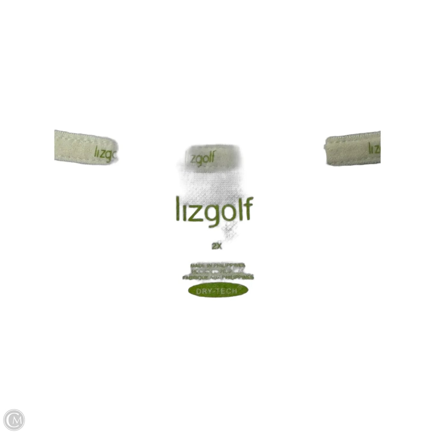 Top Short Sleeve By Liz Golf In Cream, Size: 2x