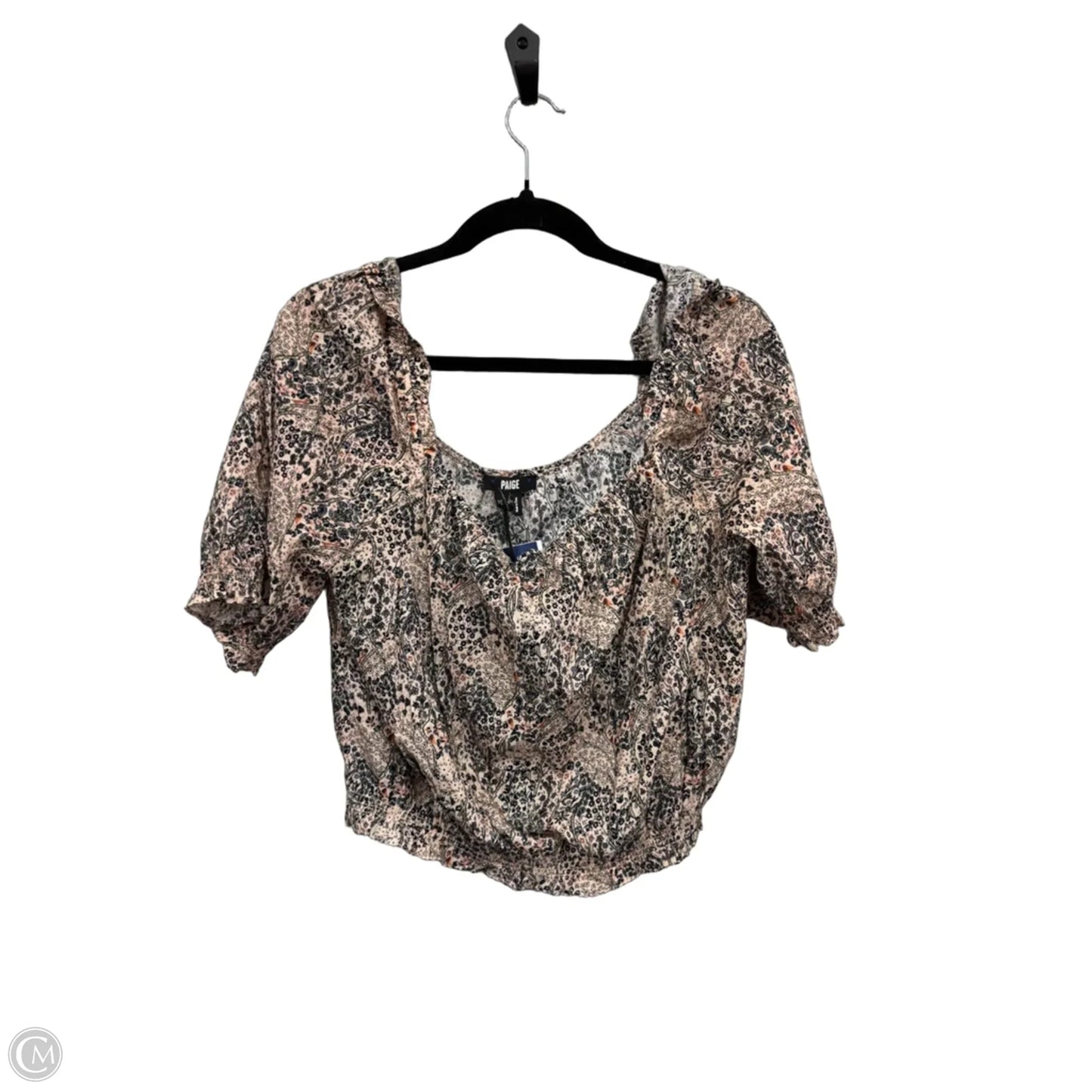 Top Short Sleeve By Paige In Floral Print, Size: Xl