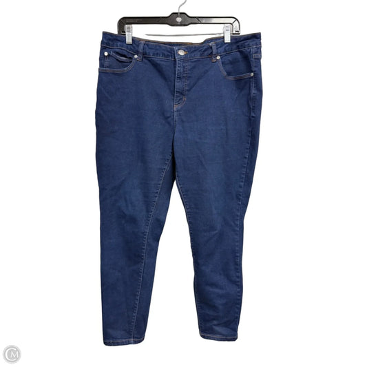 Jeans Skinny By Tahari In Blue, Size: 16