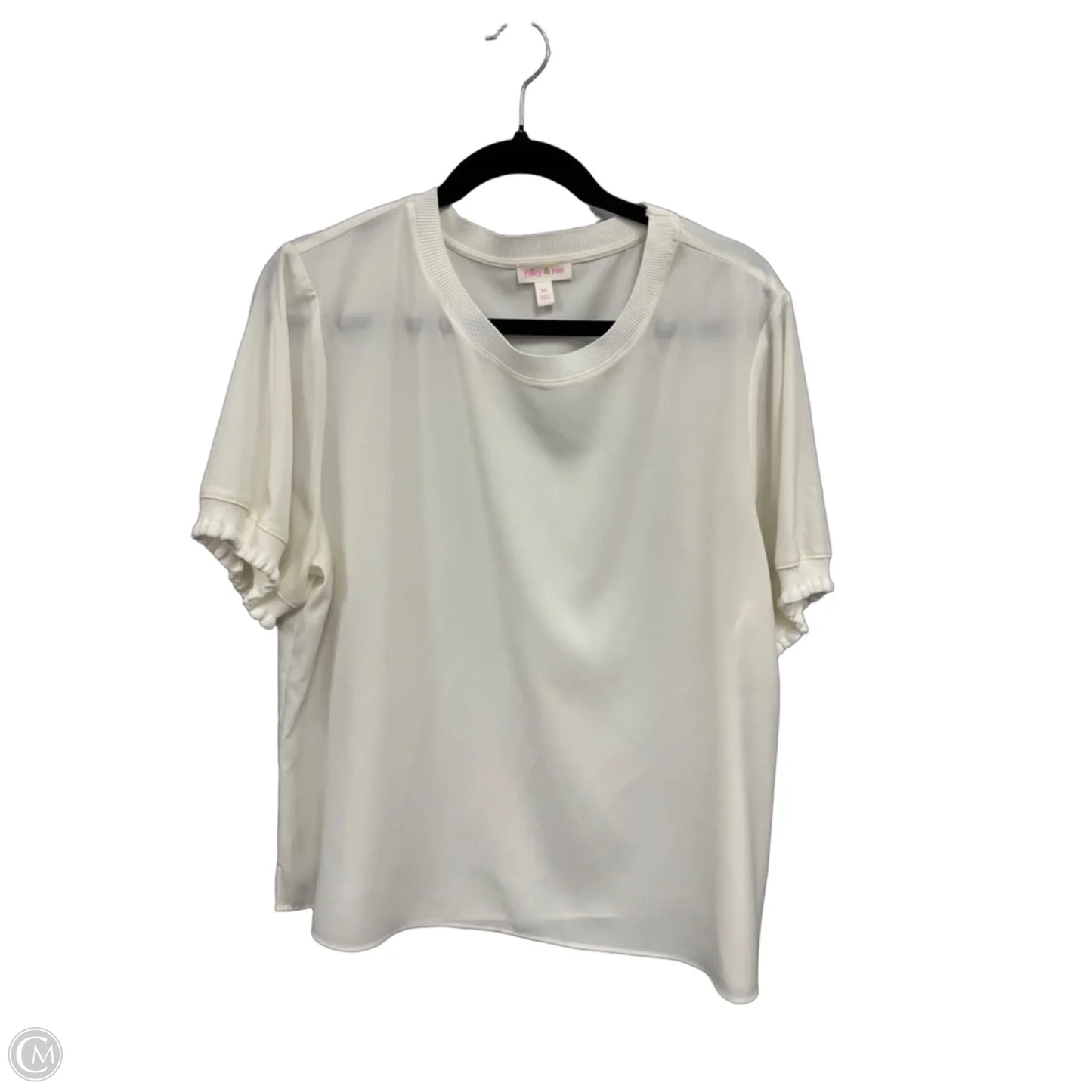 Top Short Sleeve By Clothes Mentor In Cream, Size: Xl