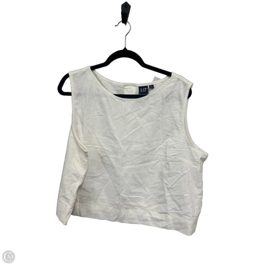 Top Sleeveless By Gap In Cream, Size: Xxl