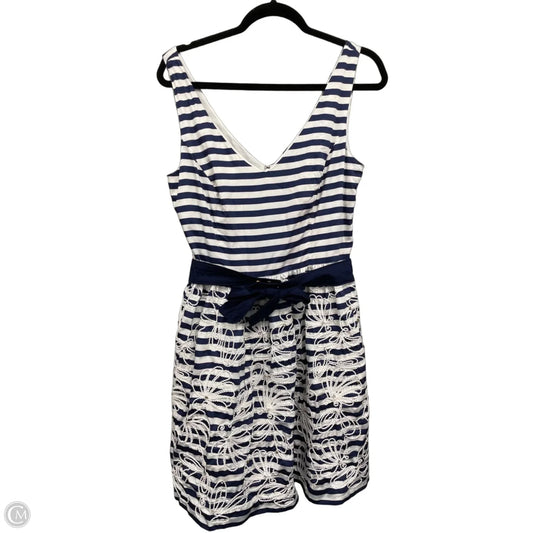 Dress Designer By Lilly Pulitzer In Blue & White, Size: 10