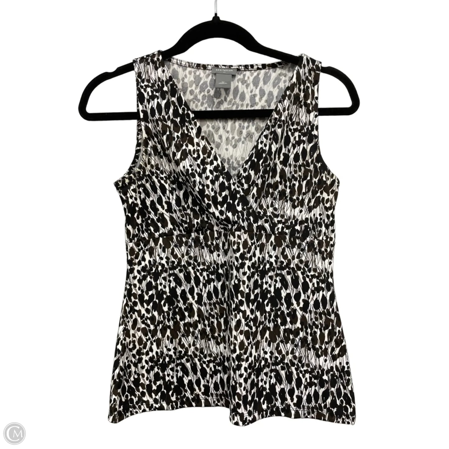 Top Sleeveless By Ann Taylor In Black & Brown, Size: Xs