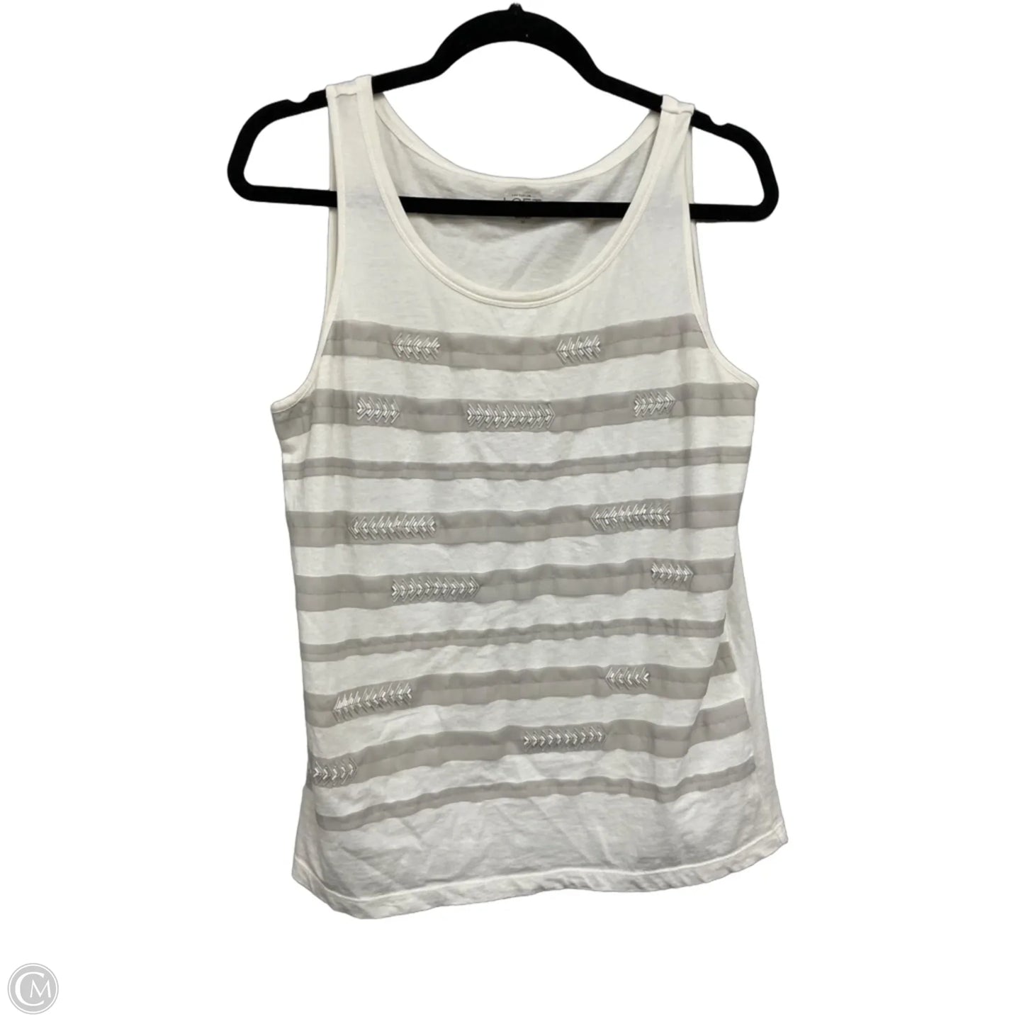 Top Sleeveless By Loft In Cream, Size: M