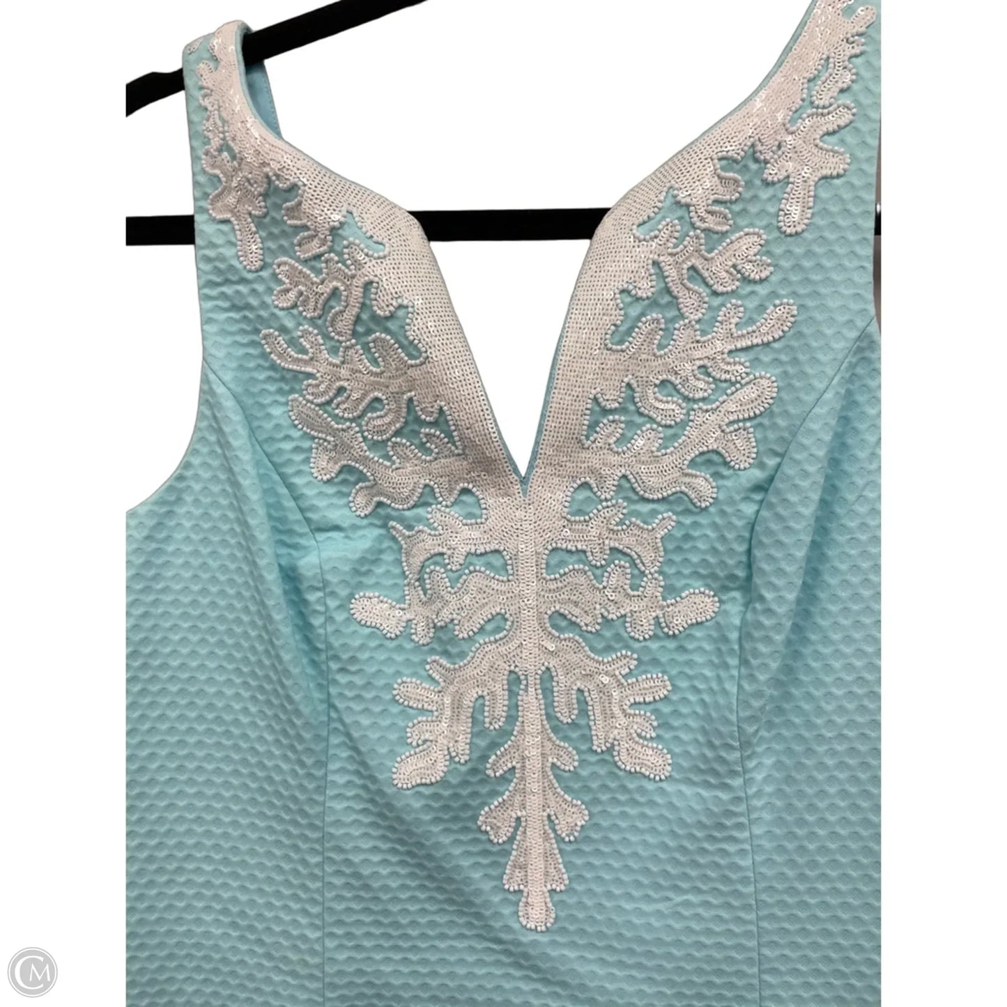 Dress Designer By Lilly Pulitzer In Blue & White, Size: 0