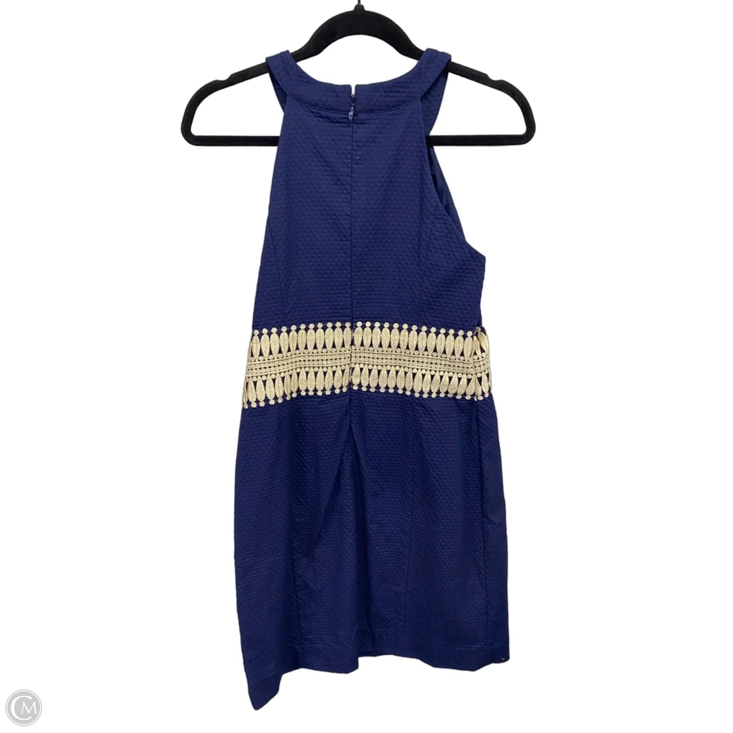 Dress Designer By Lilly Pulitzer In Blue & Gold, Size: 2