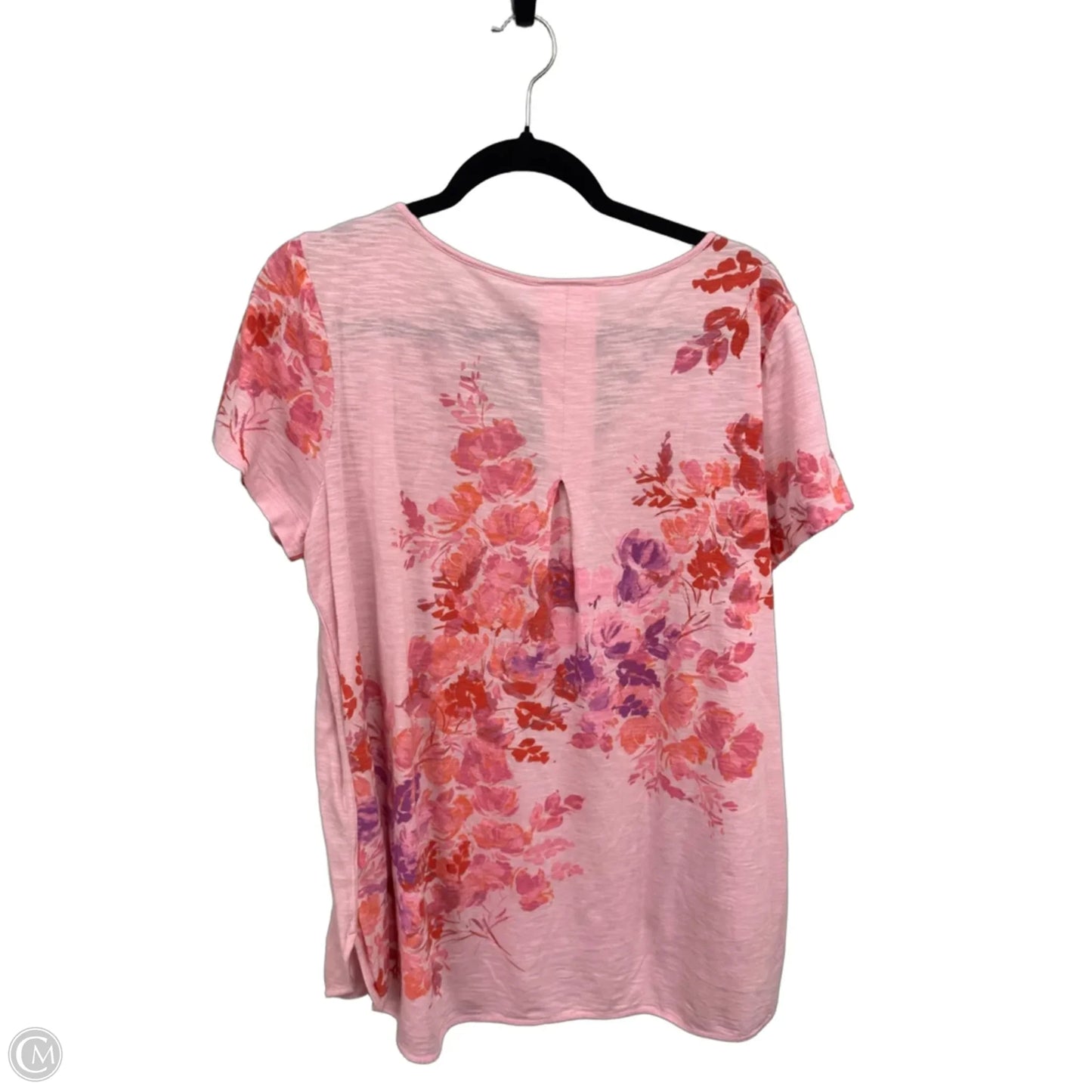 Top Short Sleeve By J. Jill In Floral Print, Size: L
