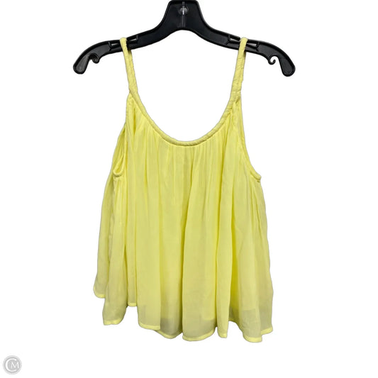 Top Sleeveless By Loft In Yellow, Size: L