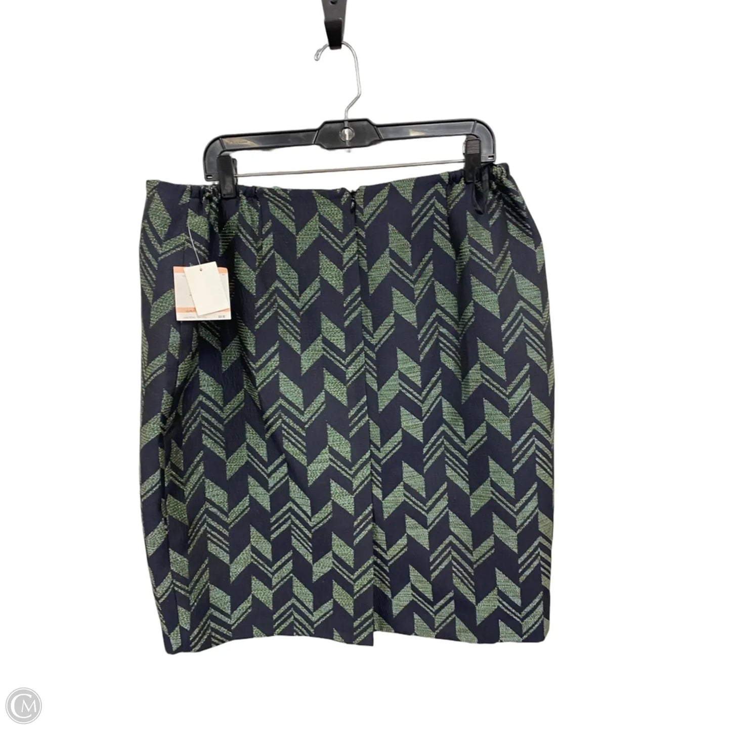 Skirt Midi By Kasper In Blue & Green, Size: 14