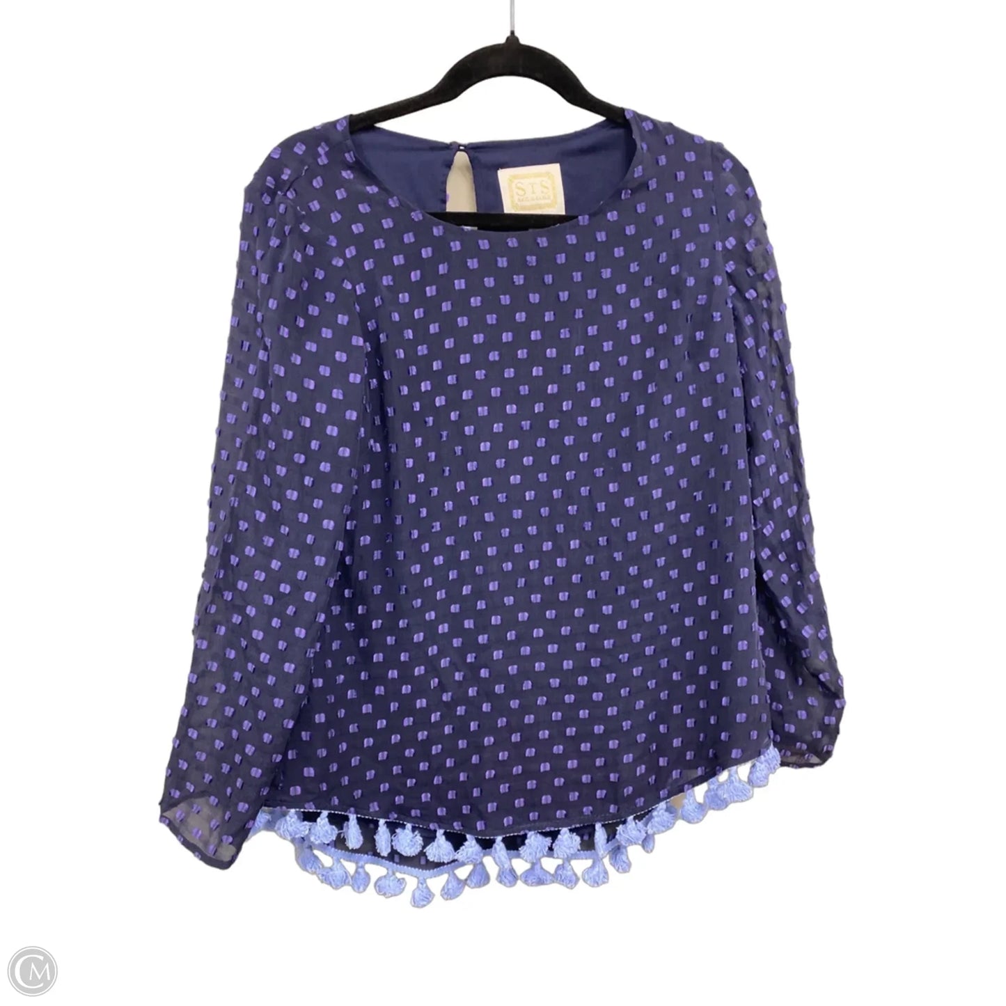 Top Long Sleeve By Sail To Sable In Blue & Purple, Size: S