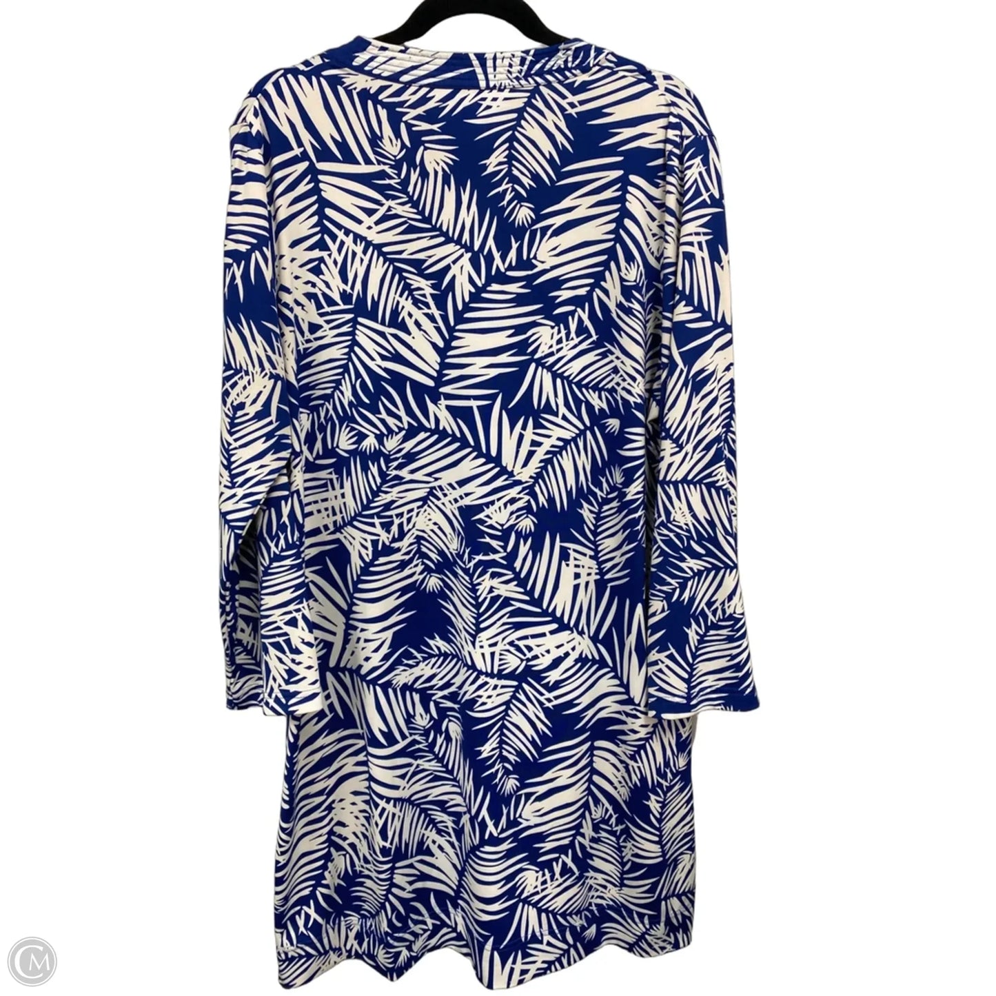 Dress Casual Short By Clothes Mentor In Blue & White, Size: Xl
