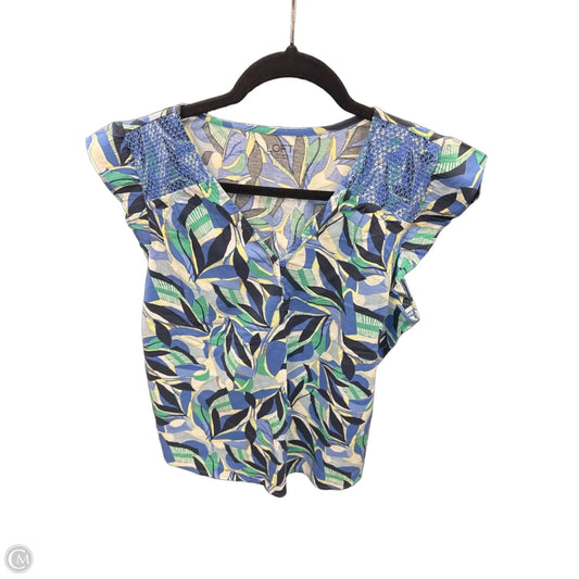 Top Short Sleeve By Loft In Multi-colored, Size: S