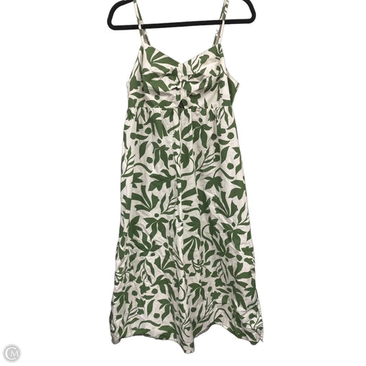 Dress Casual Maxi By Time And Tru In Green & White, Size: M