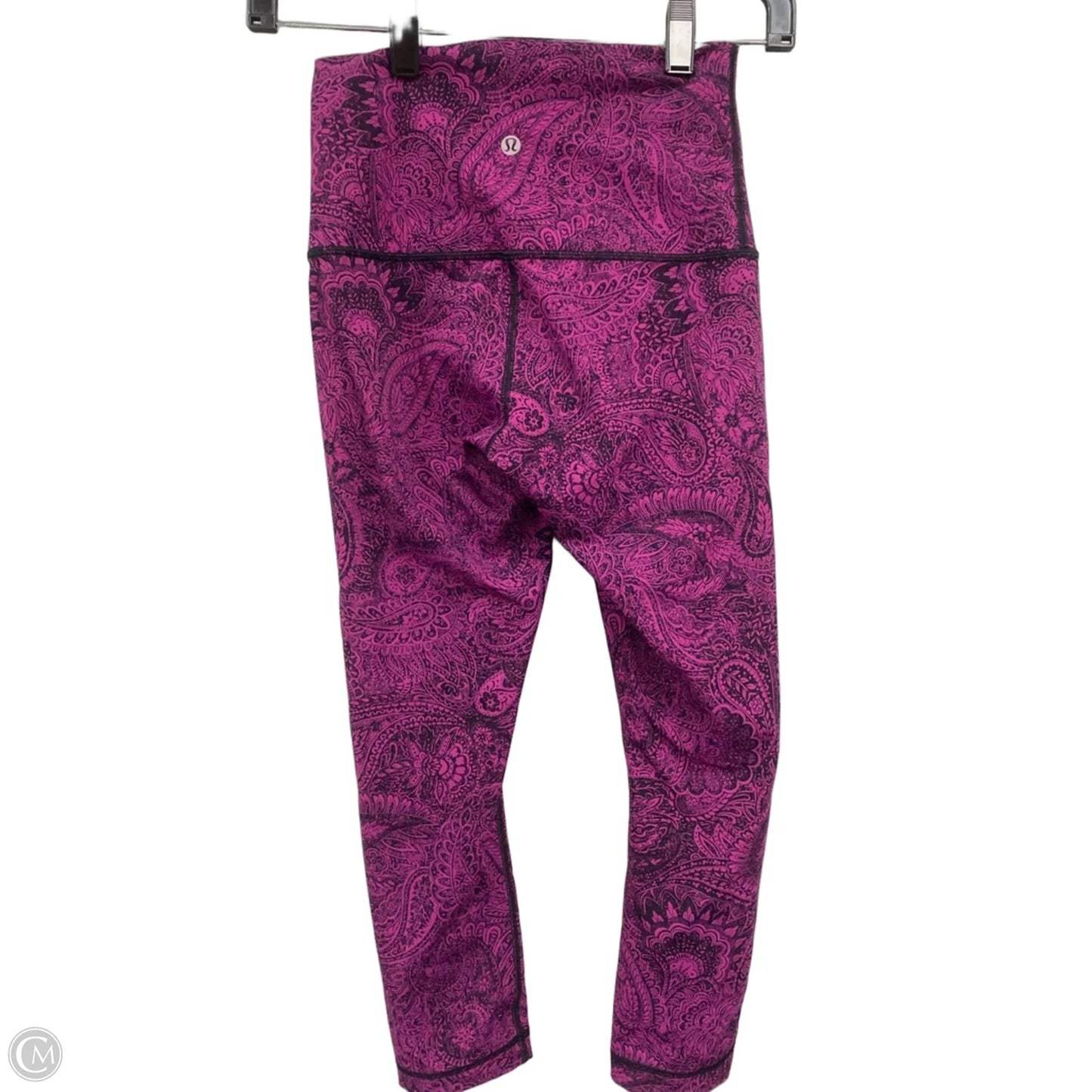 Athletic Leggings By Lululemon In Black & Pink, Size: 4